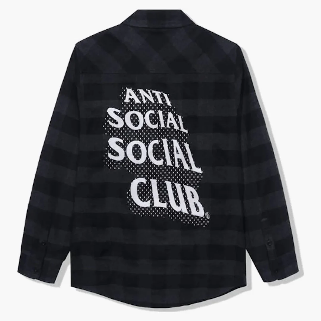 Anti Social Social Club Happiest Place On Earth Flannel Black - Image 2