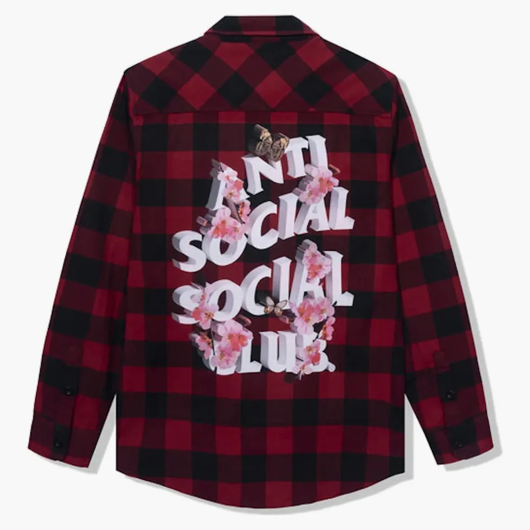 Anti Social Social Club Happiest Place On Earth Flannel Red - Image 2