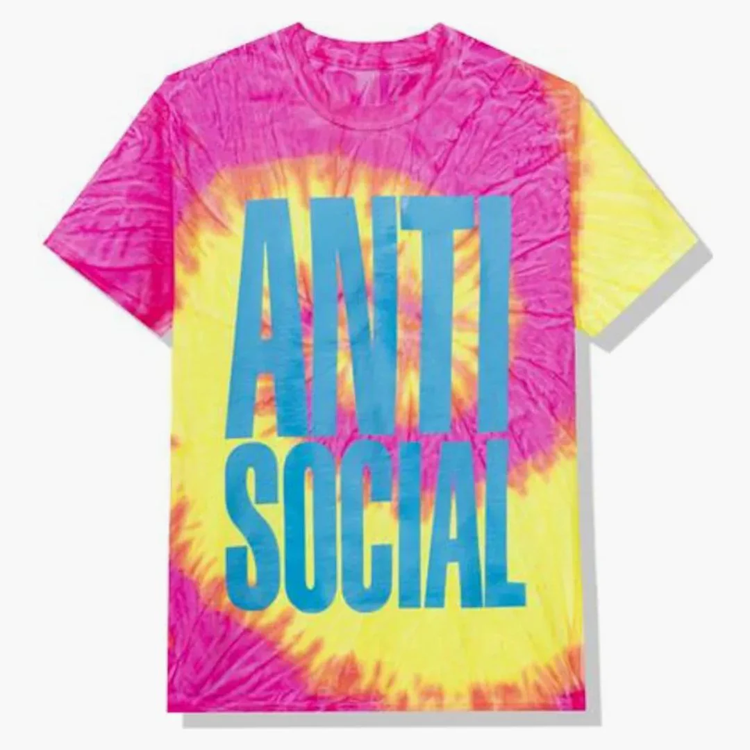 Anti Social Social Club Heatwave Tee Pink Tie Dye - Image 2