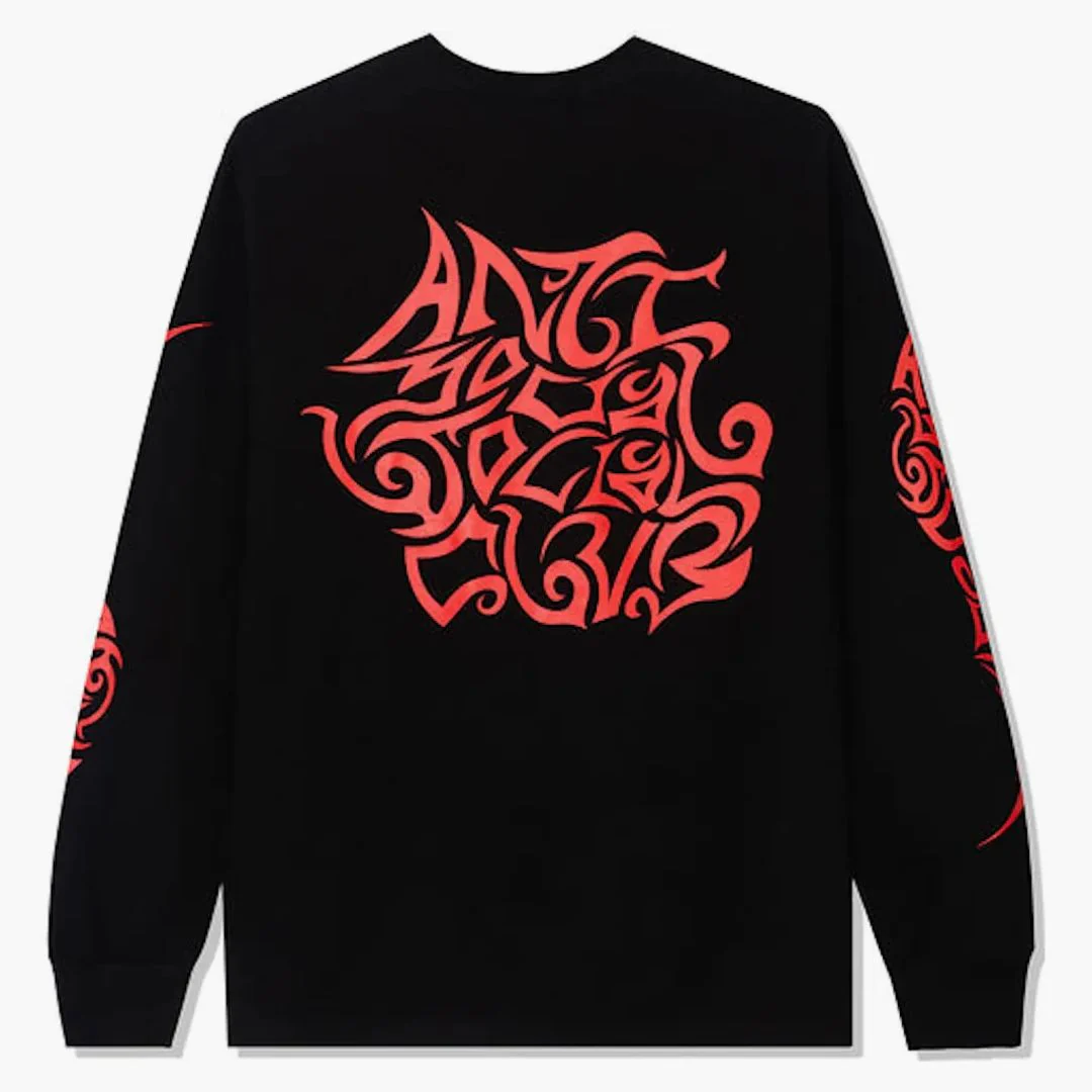 Anti Social Social Club I Get Into It Long Sleeve Tee Black