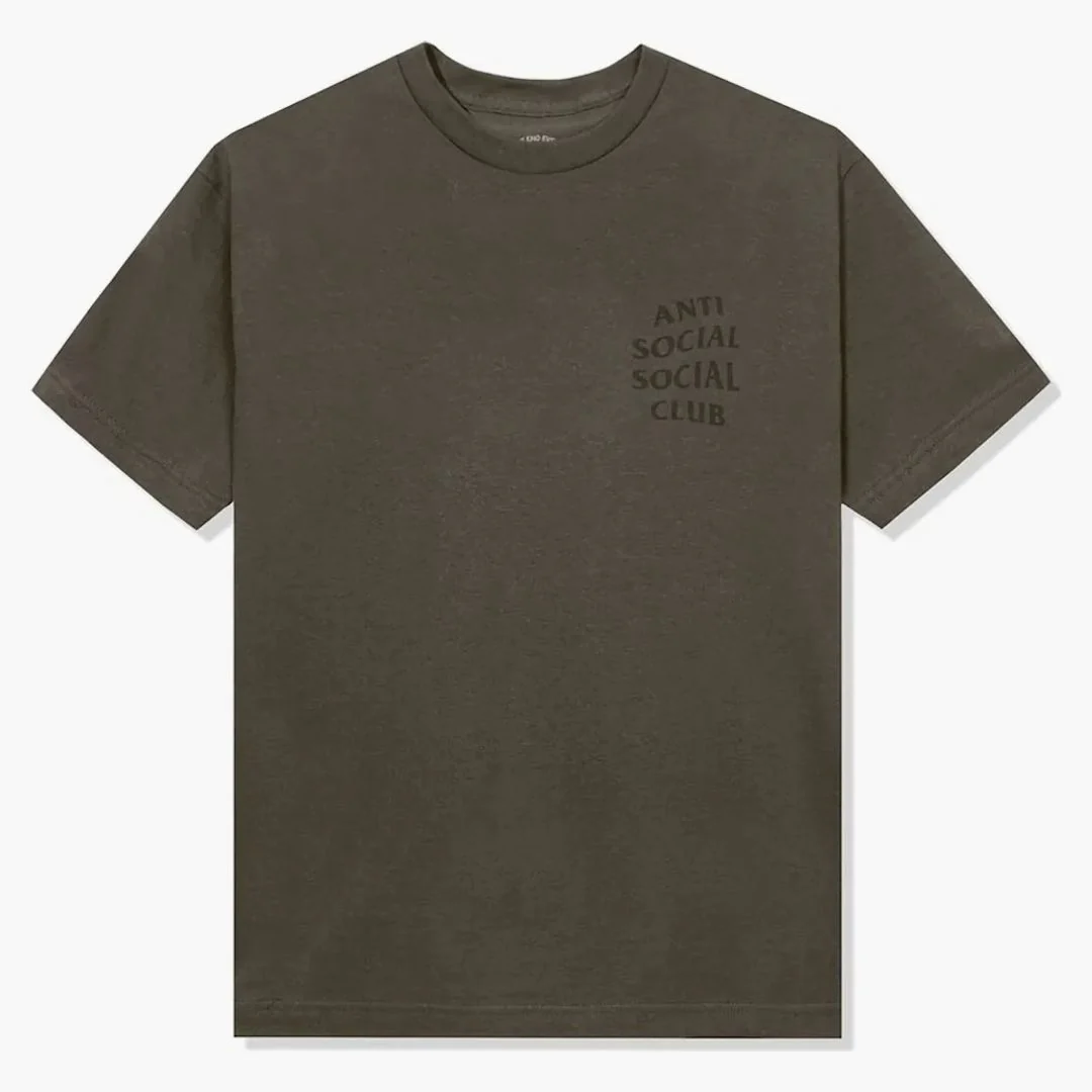 Anti Social Social Club Kkoch Tonal Tee Dusty Brown - Image 2