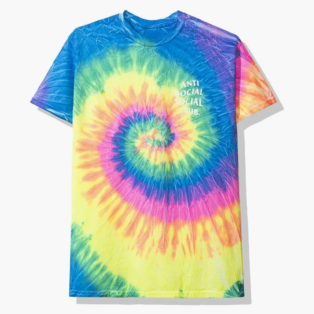 Anti Social Social Club Laguna Tee (fw19) Rainbow Tie Dye