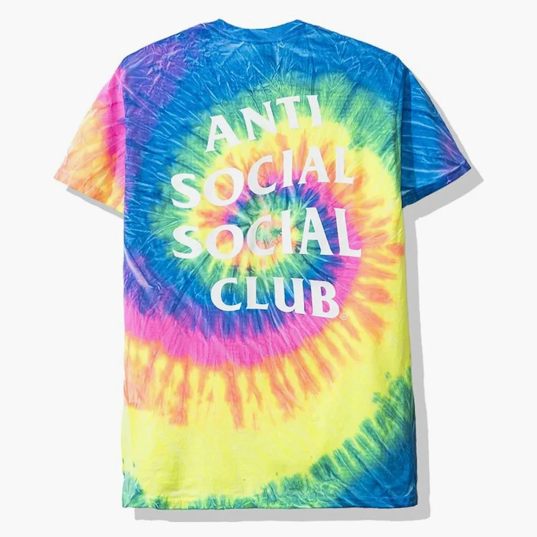 Anti Social Social Club Laguna Tee (fw19) Rainbow Tie Dye - Image 2