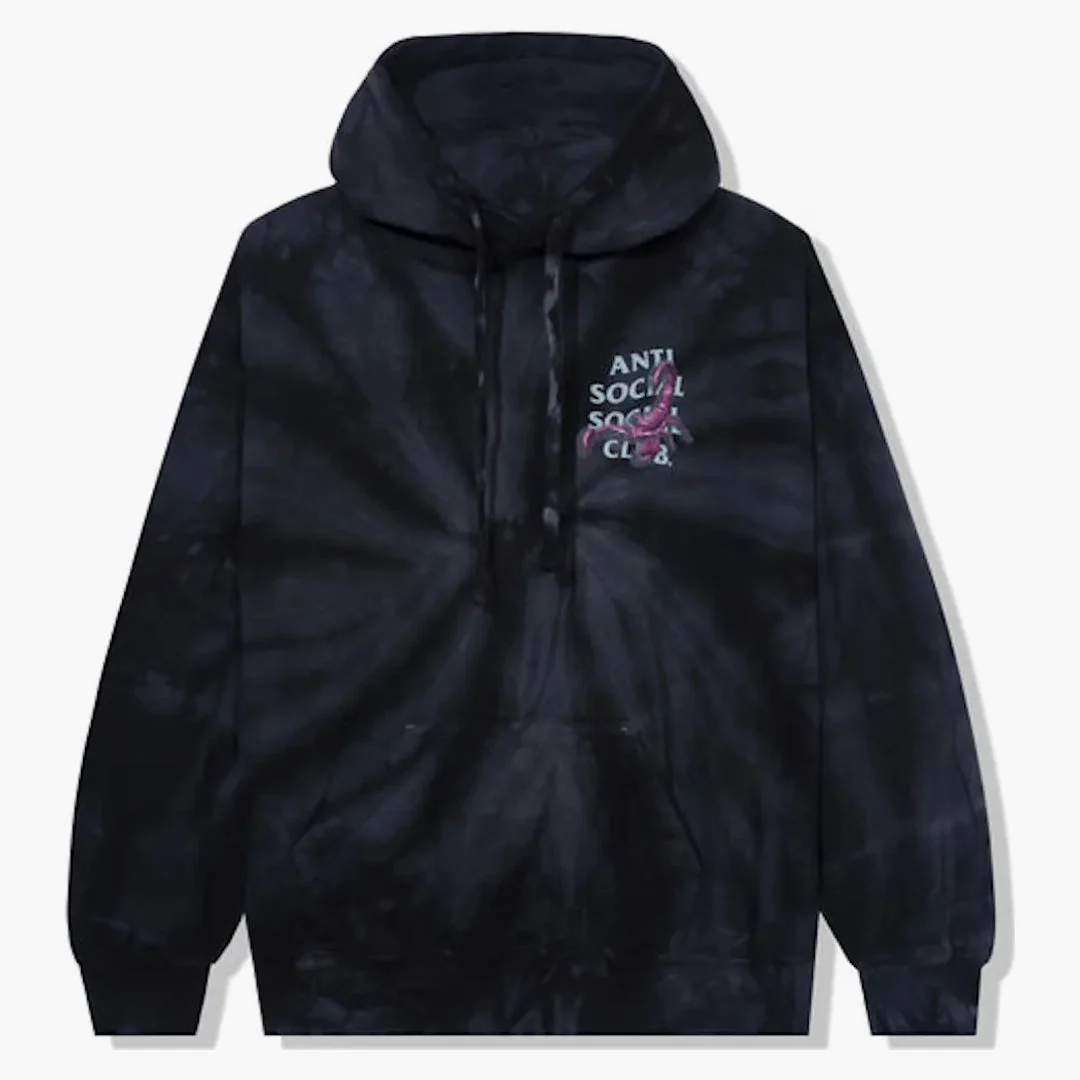 Anti Social Social Club Moodsting Hoodie Black Tie Dye