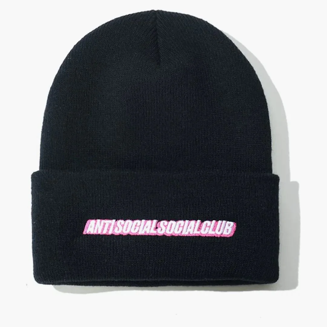 Anti Social Social Club Mr. Bean Knit Cap (fw19) Black - Image 2