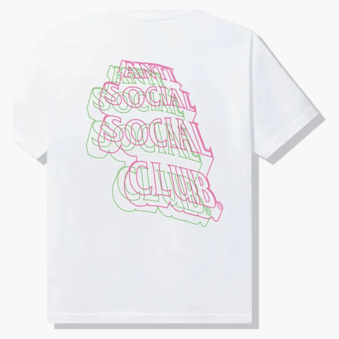 Anti Social Social Club Neon Lights And A Lot Of Rain T-shirt White - Image 2