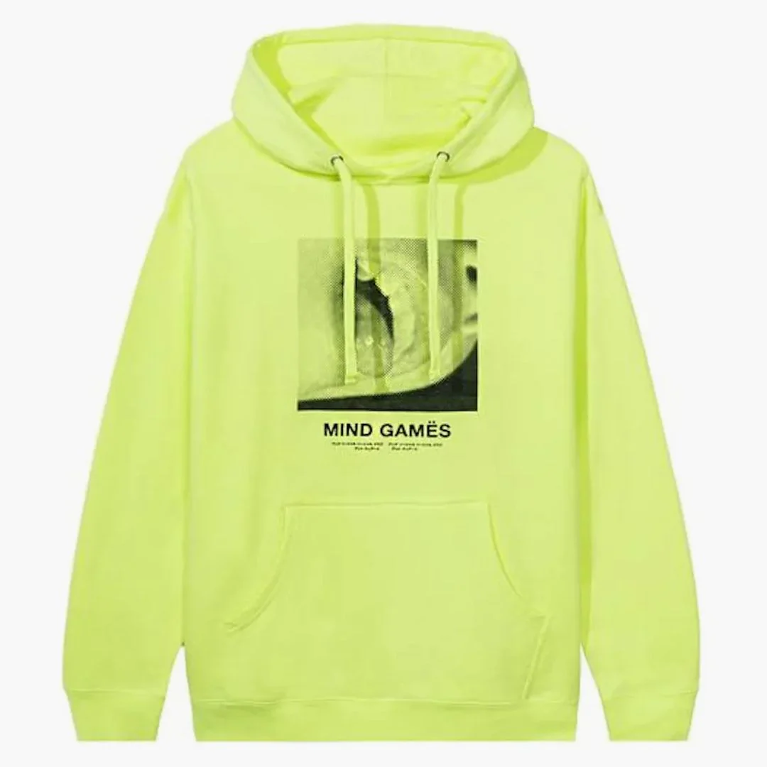 Anti Social Social Club Open Minded Hoodie Neon Green - Image 2