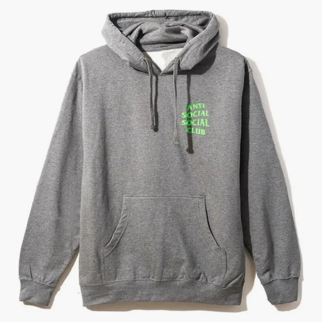 Anti Social Social Club Solid Snake Hoodie Grey - Image 2