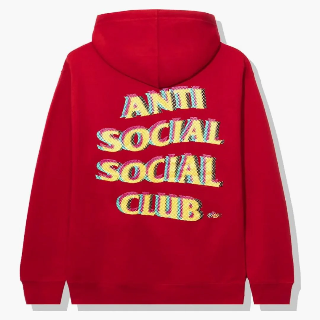 Anti Social Social Club Stir Crazy Hoodie Red - Image 2