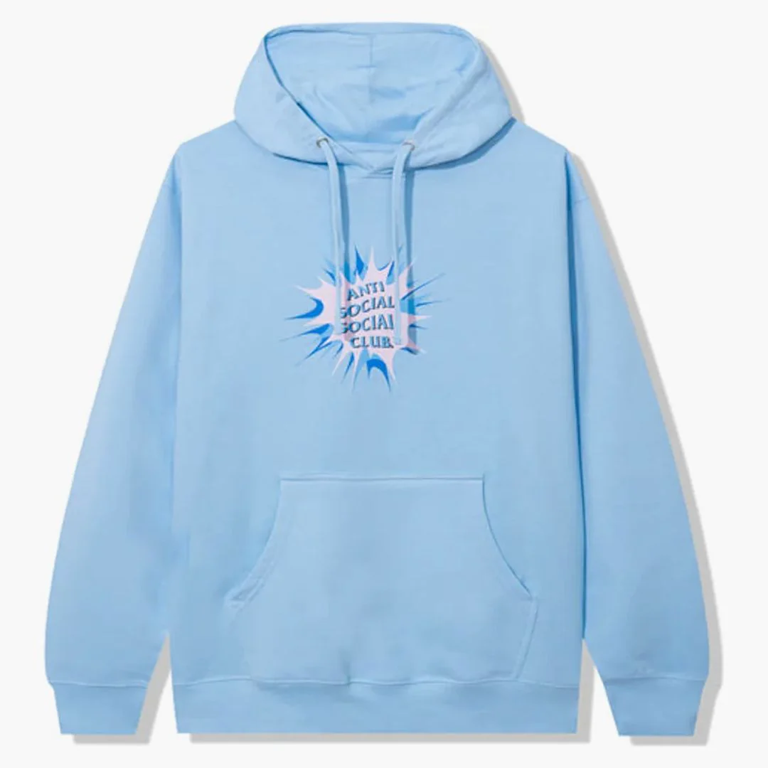 Anti Social Social Club Stunned Hoodie Blue - Image 2