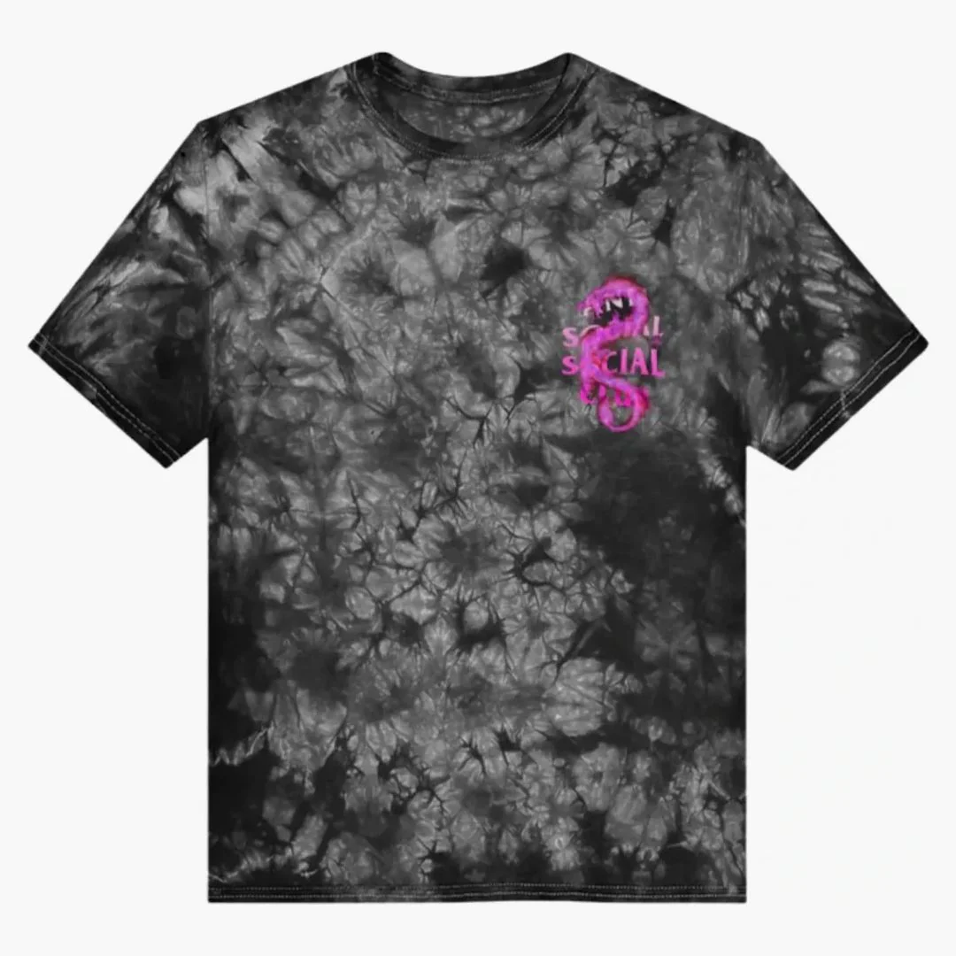 Anti Social Social Club Summer In Minsk T-shirt Black Tie Dye - Image 2