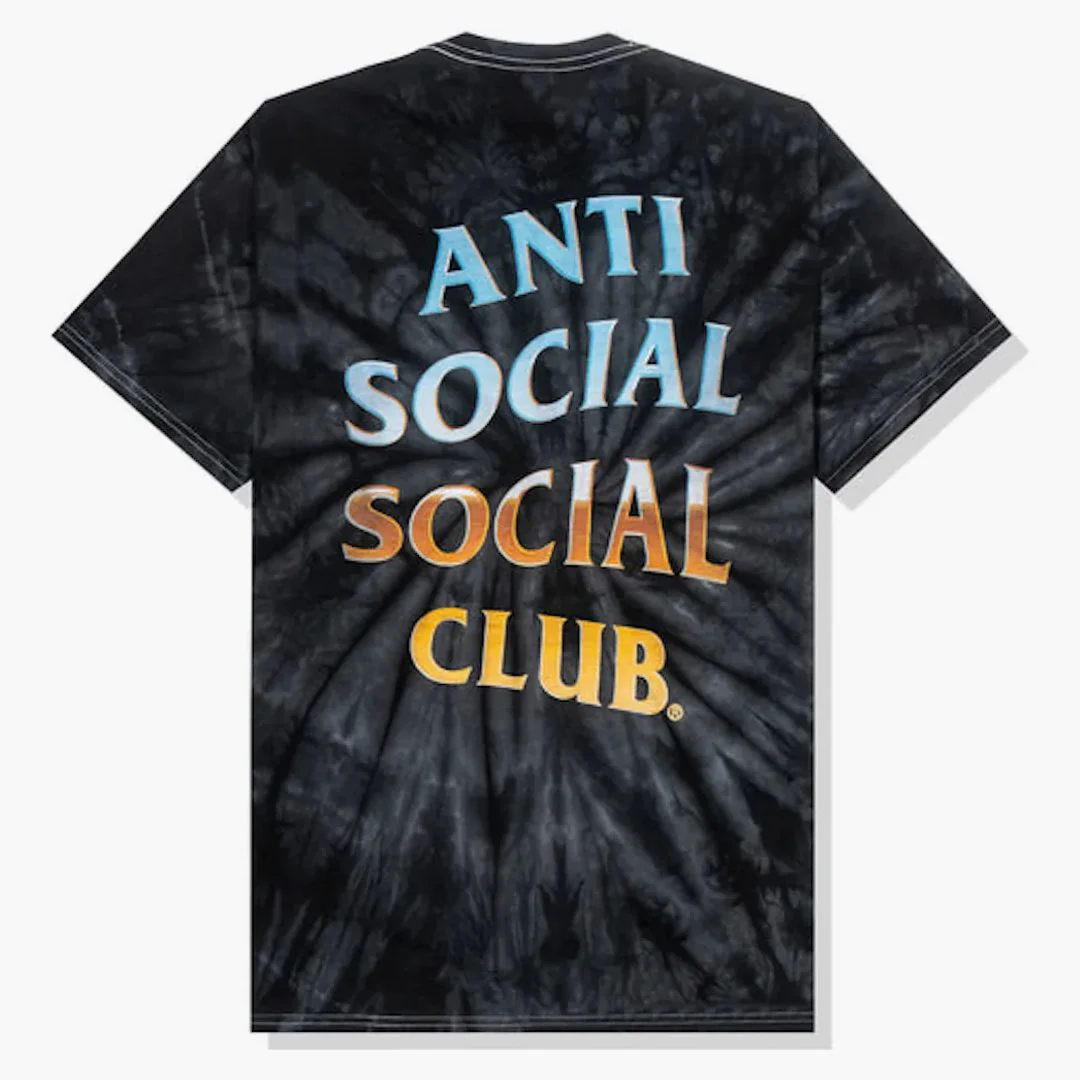 Anti Social Social Club Thermal Internal T-shirt Black Tie Dye - Image 2