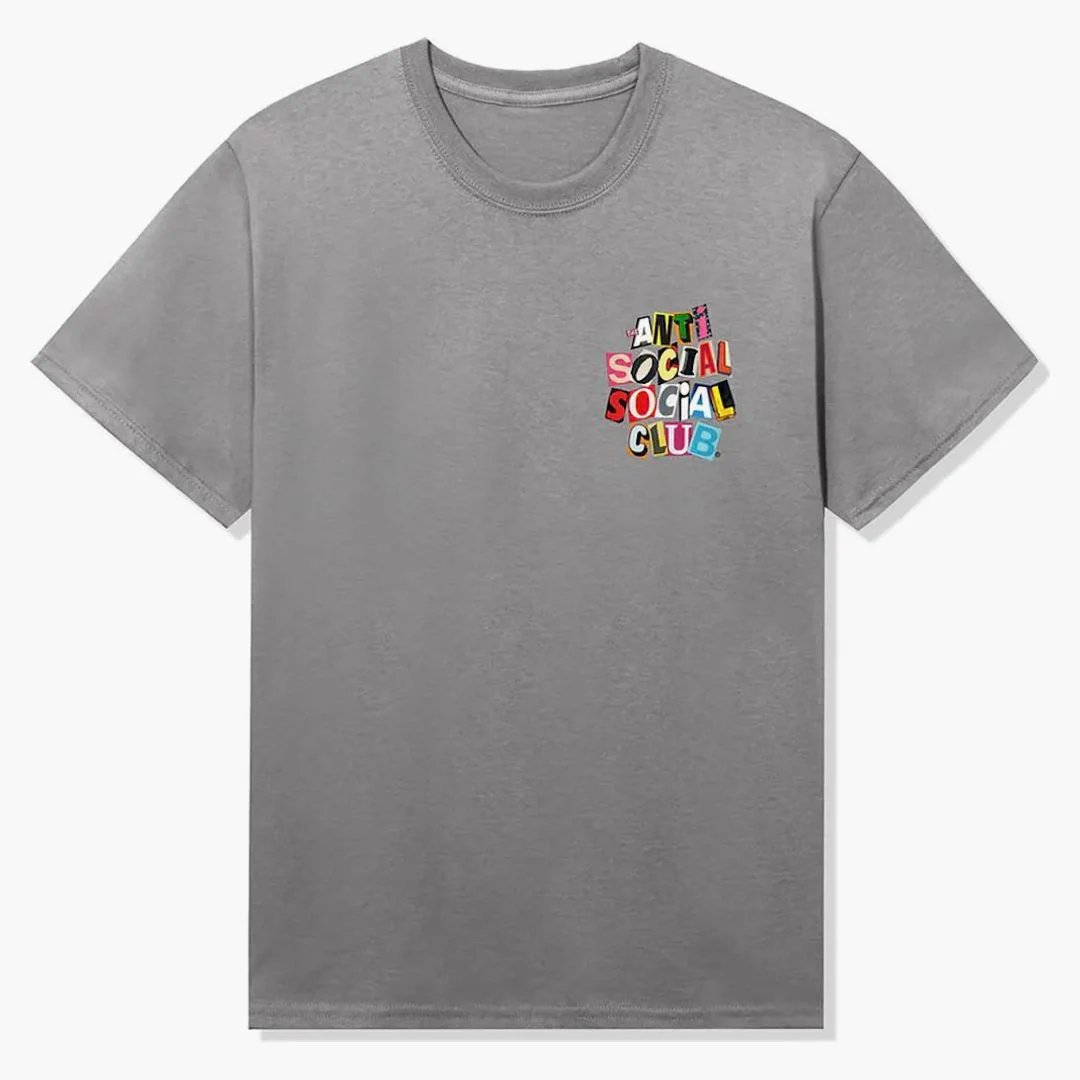 Anti Social Social Club Torn Pages Of Our Story Tee Grey