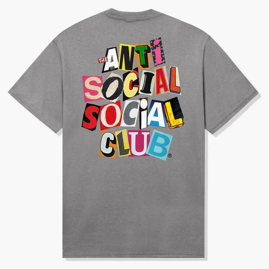 Anti Social Social Club Torn Pages Of Our Story Tee Grey - Image 2