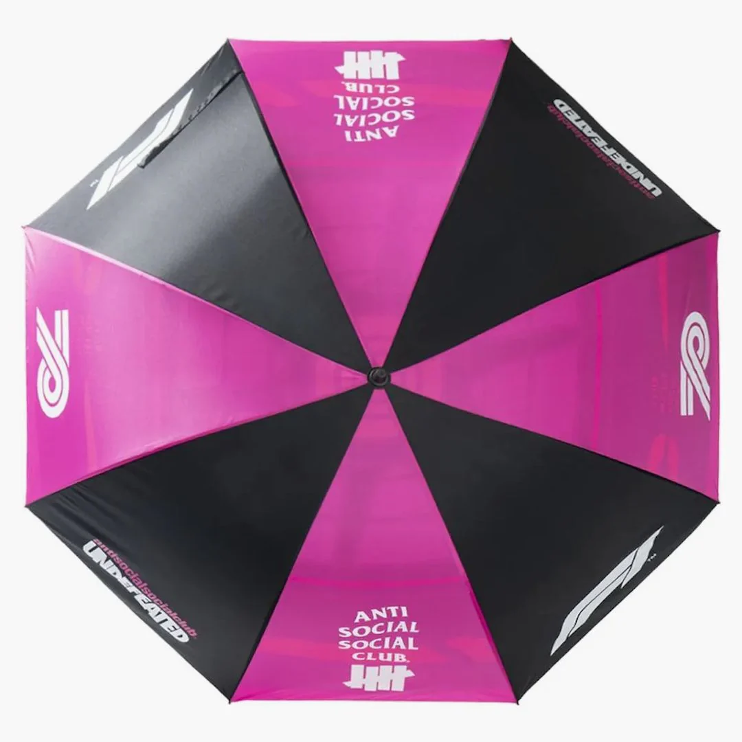 Anti Social Social Club Undftd X F1 Umbrella Pink/black - Image 2