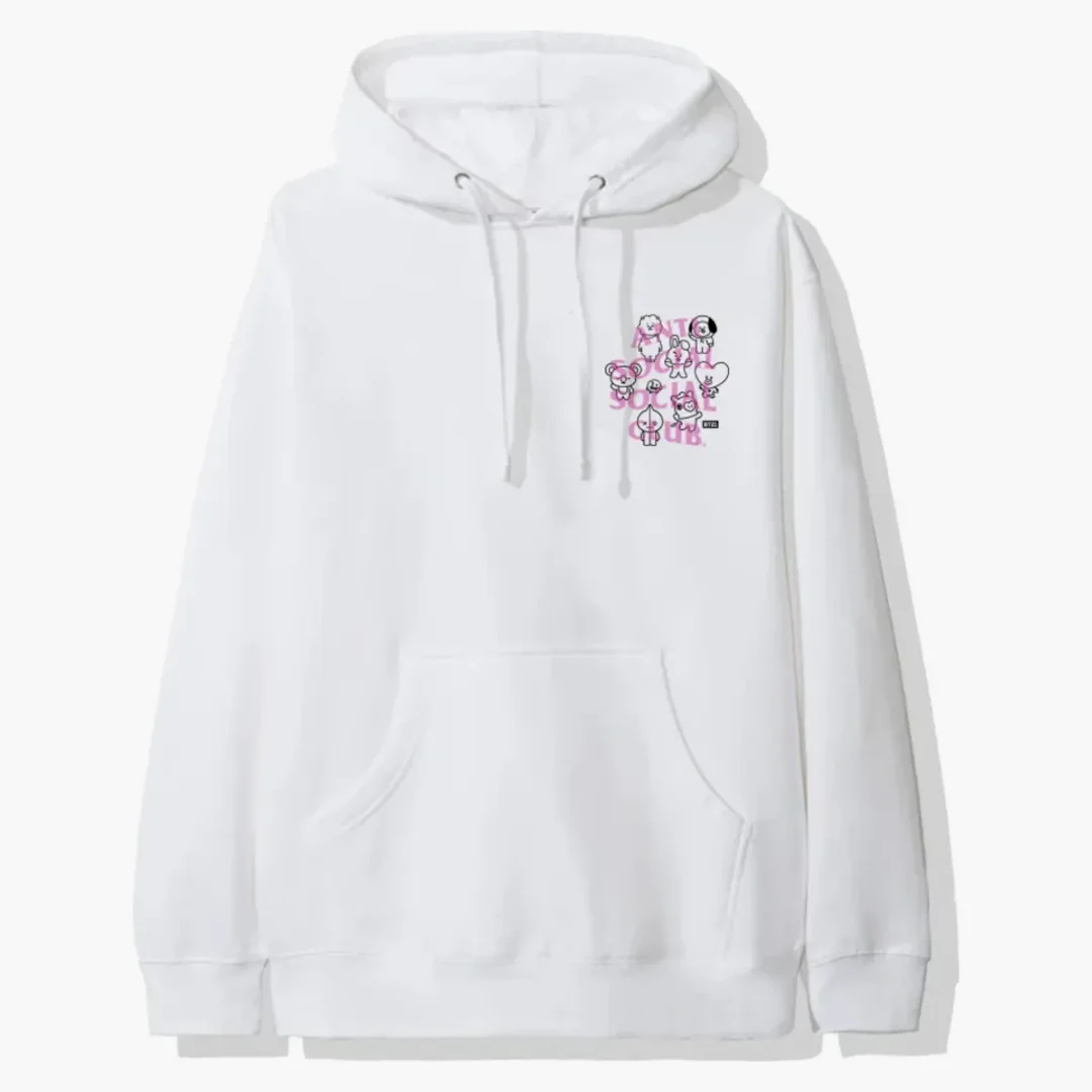 Anti Social Social Club X Bt21 Traceable Hoodie (fw19) White - Image 2