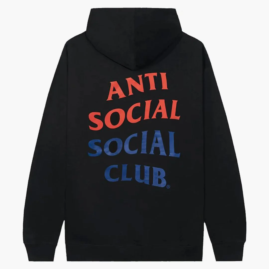 Anti Social Social Club X Case Study Flag Hoodie Black