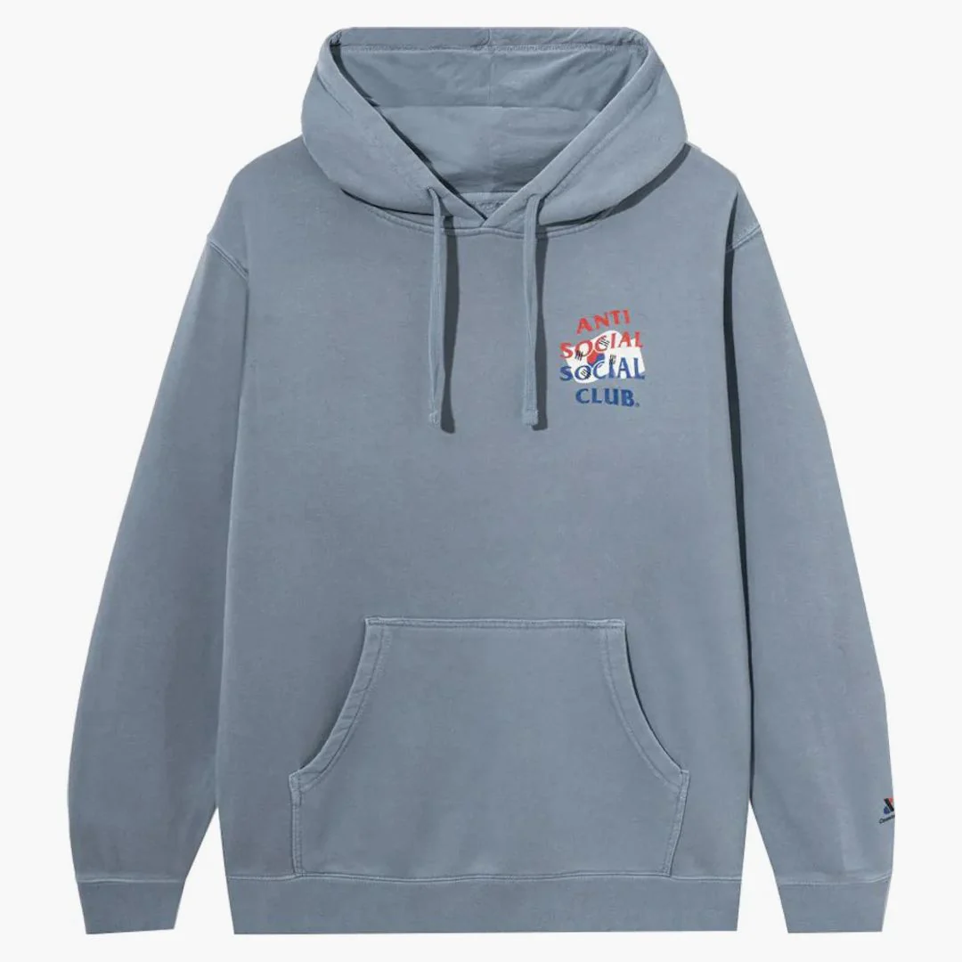 Anti Social Social Club X Case Study Flag Hoodie Blue