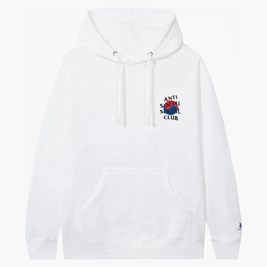 Anti Social Social Club X Case Study Flag Hoodie White