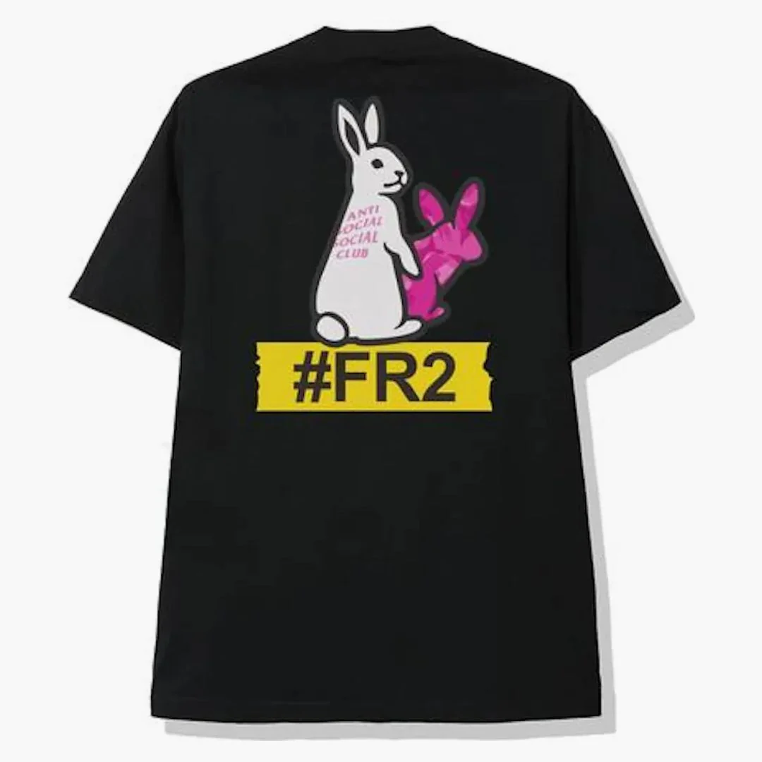 Anti Social Social Club X Fr2 Serrated T-shirt Black - Image 2