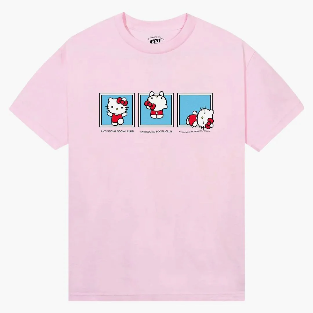 Anti Social Social Club X Hello Kitty Feel The Same Tee Light Pink