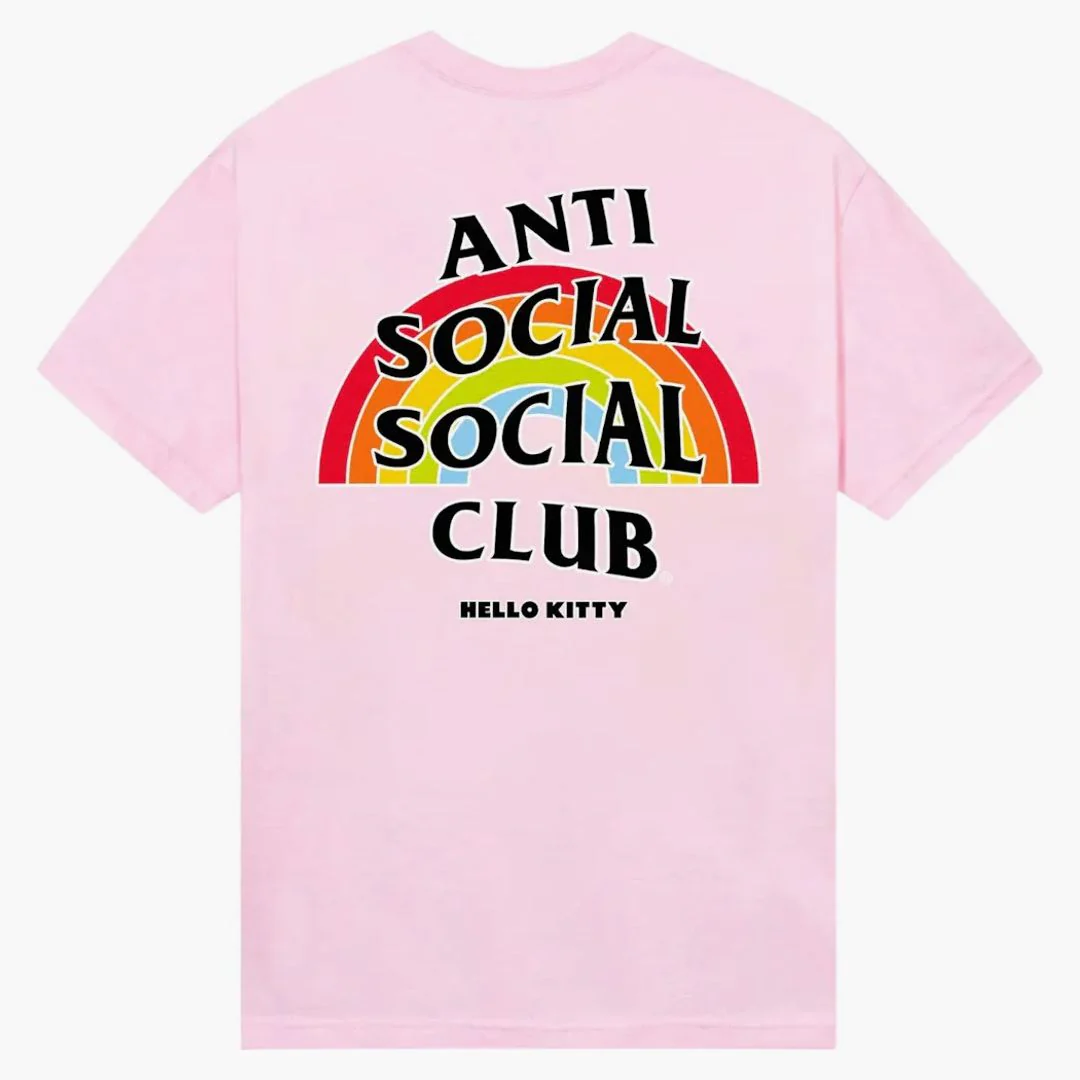 Anti Social Social Club X Hello Kitty Feel The Same Tee Light Pink - Image 2