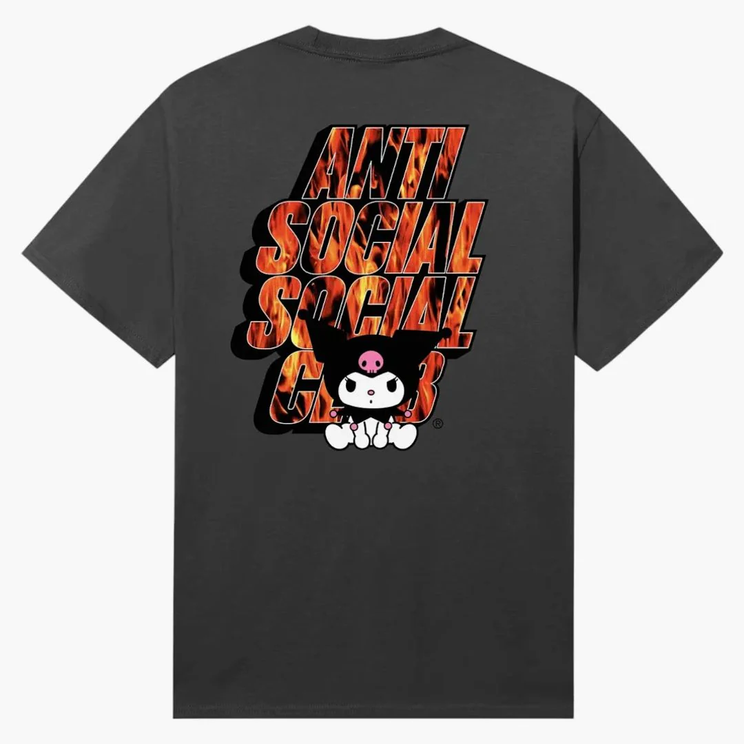 Anti Social Social Club X Hello Kitty Kuromi Tee Charcoal