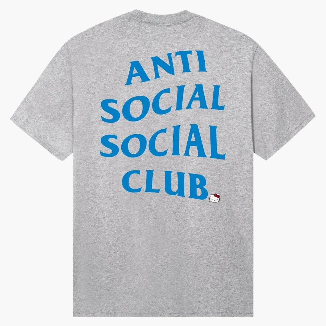 Anti Social Social Club X Hello Kitty Racing Tee Ash Heather