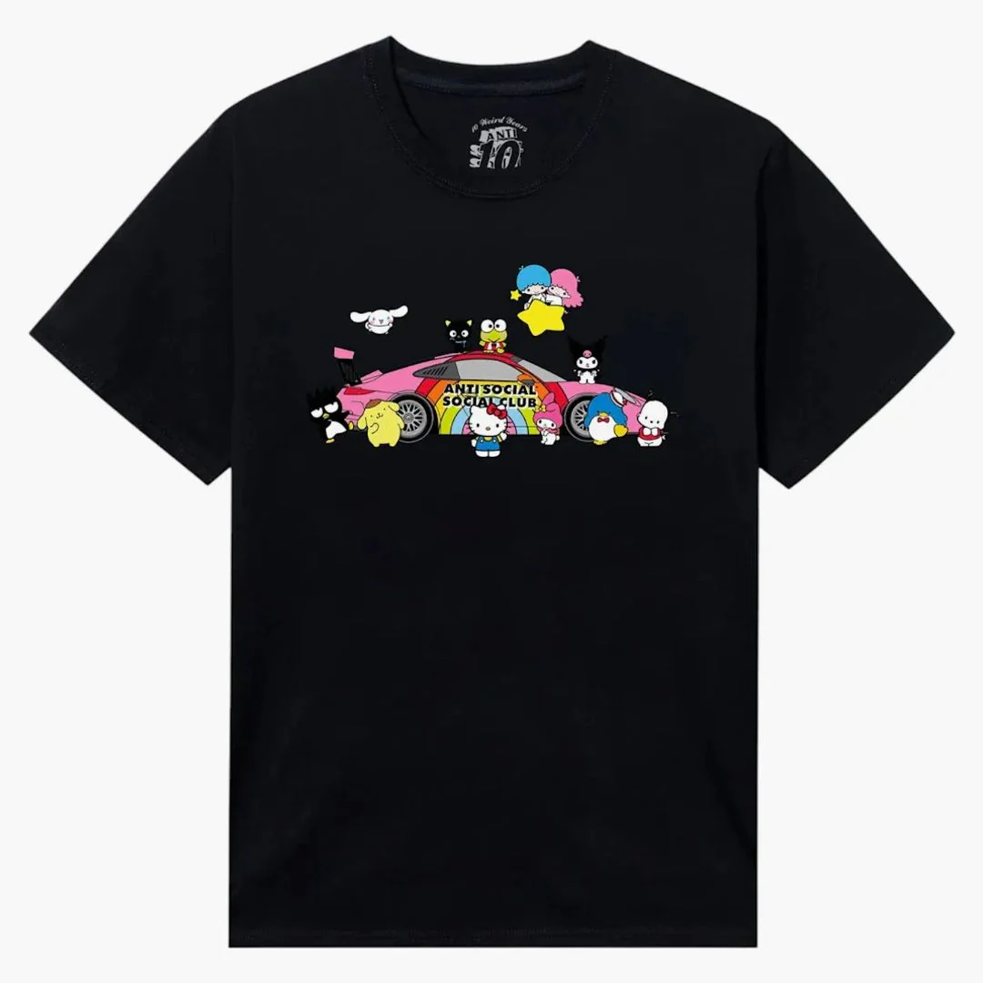 Anti Social Social Club X Hello Kitty Racing Tee Black
