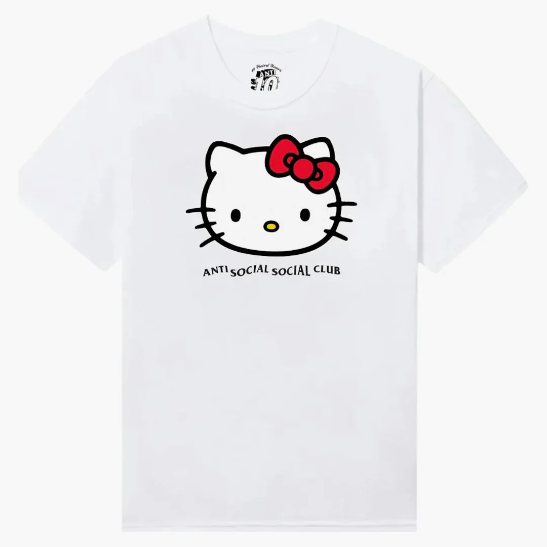 Anti Social Social Club X Hello Kitty Weird Tee White - Image 2