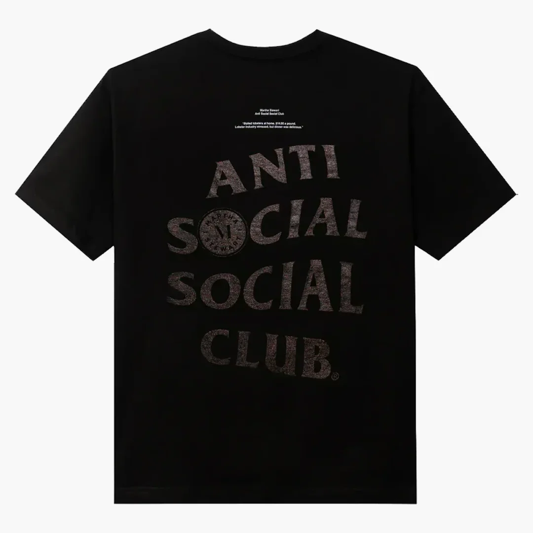 Anti Social Social Club X Martha Stewart Lobster Tee Black - Image 2