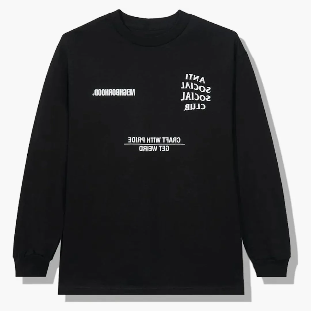 Anti Social Social Club X Neighborhood Aw05 Black Long Sleeve Tee Longsleeve Tee Black - Image 2