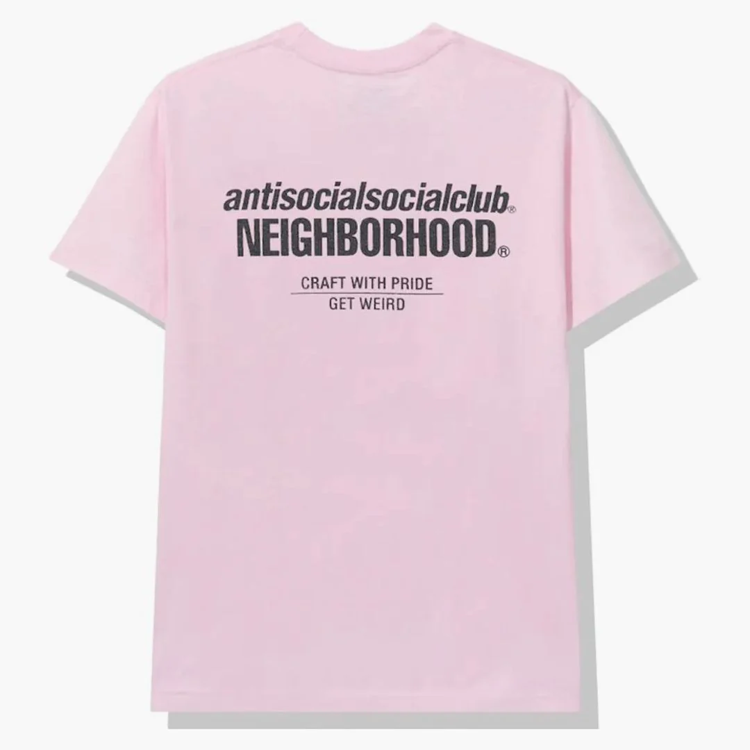 Anti Social Social Club X Neighborhood Cambered Pink Tee Tee Pink