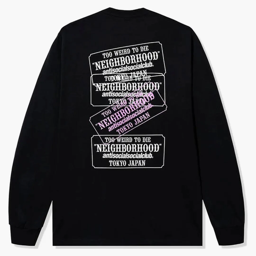 Anti Social Social Club X Neighborhood Plaque L/s Tee Black - Image 2