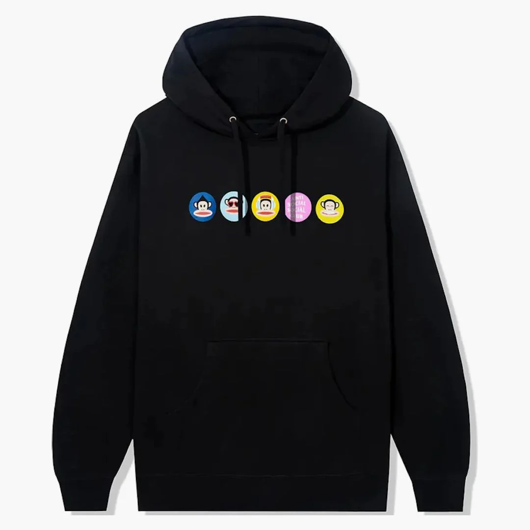 Anti Social Social Club X Paul Frank Hoodie Black Circles - Image 2