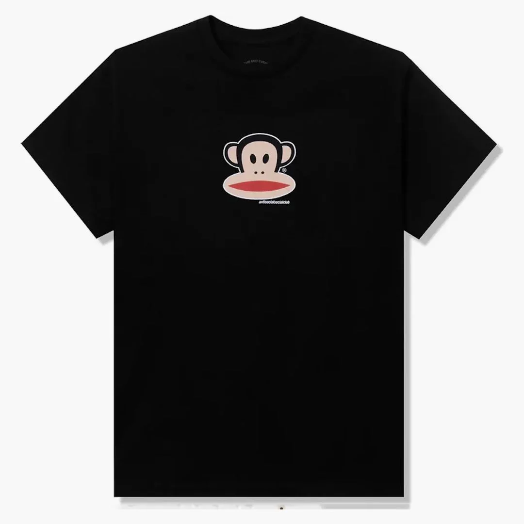 Anti Social Social Club X Paul Frank Youth Logo Tee Black - Image 2