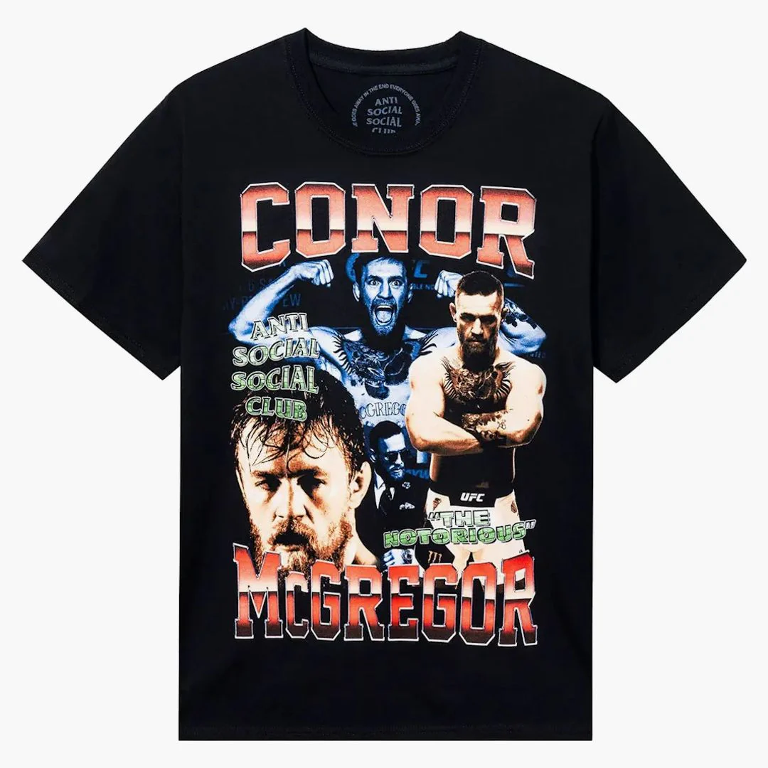 Anti Social Social Club X Ufc Conor Mcgregor Tee Black
