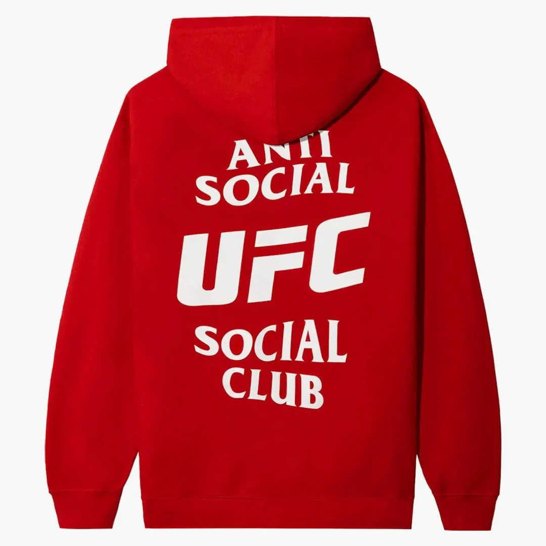 Anti Social Social Club X Ufc Self-titled Hoodie Red