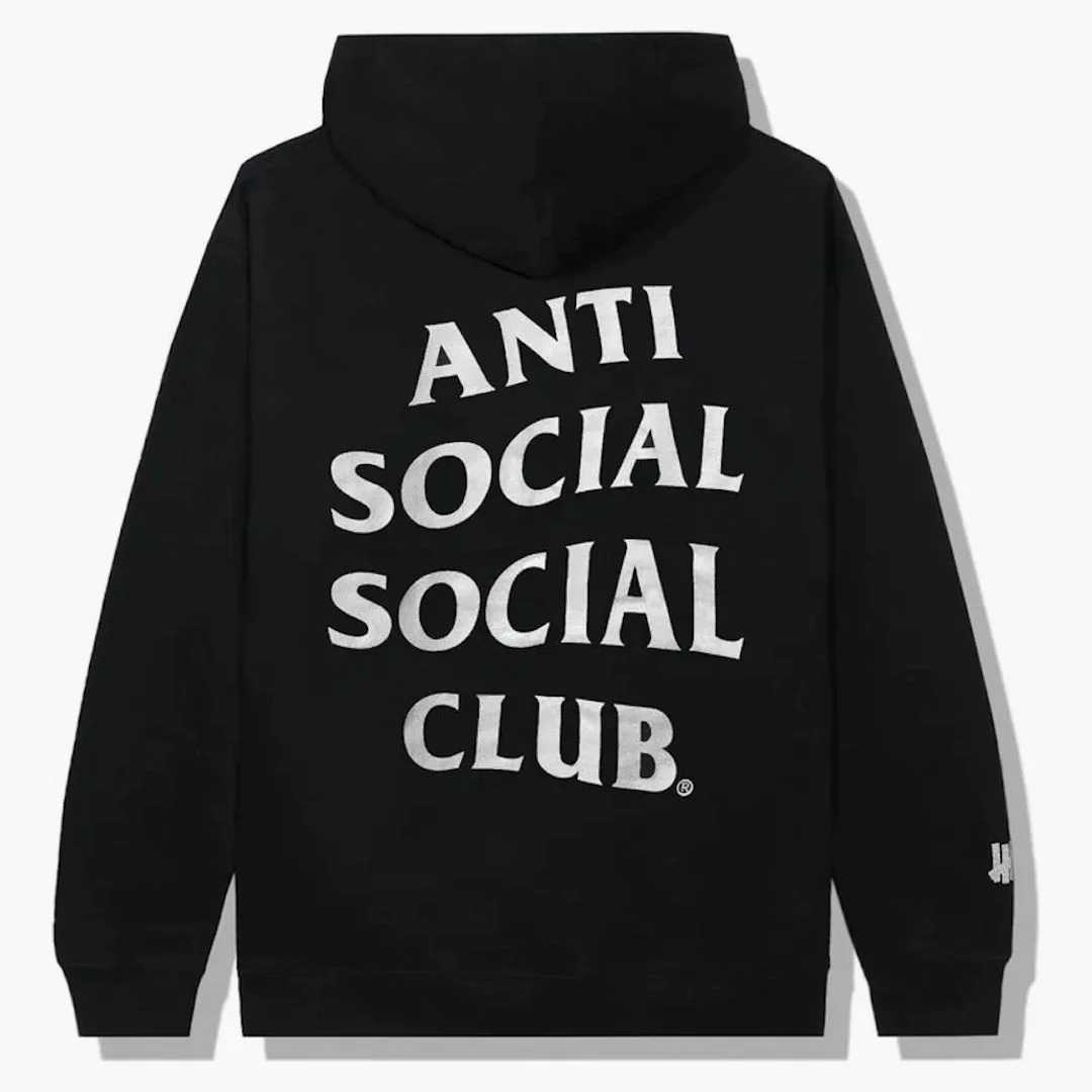 Anti Social Social Club X Undefeated Paranoid Hoodie Black - Image 2