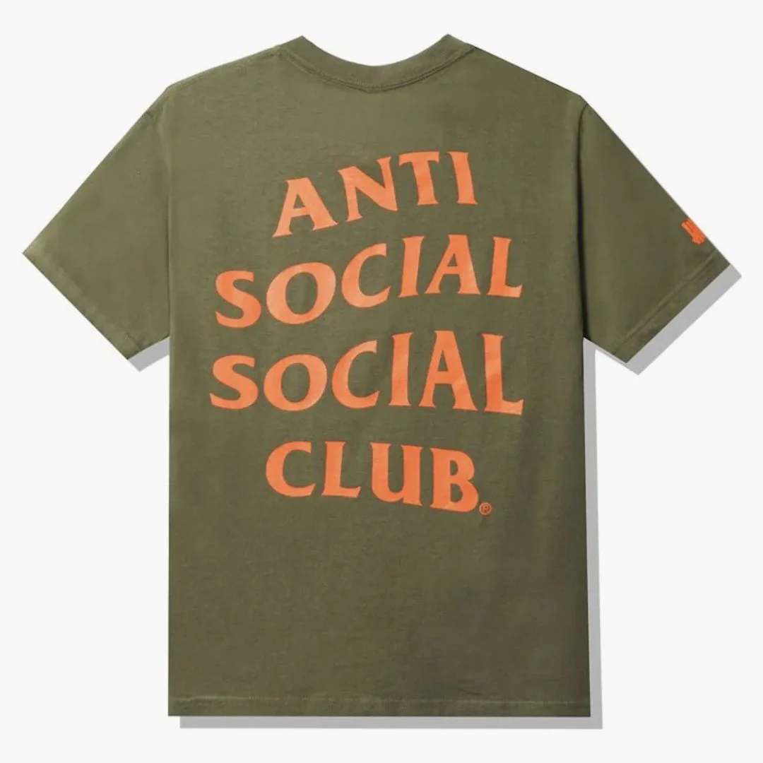 Anti Social Social Club X Undefeated Paranoid T-shirt Olive