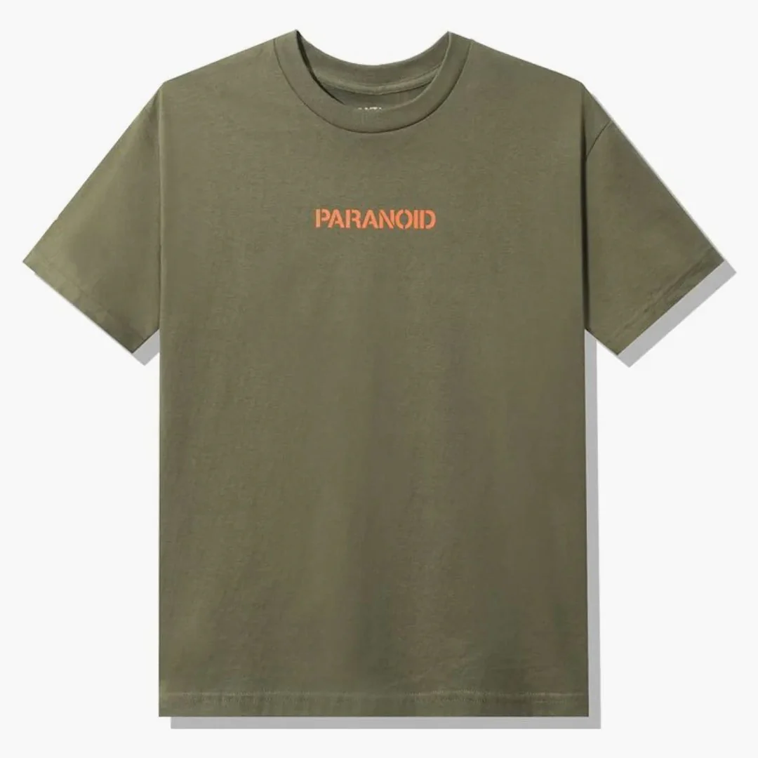 Anti Social Social Club X Undefeated Paranoid T-shirt Olive - Image 2