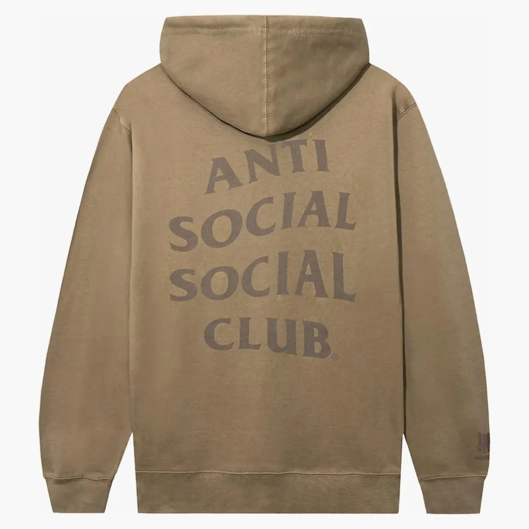 Anti Social Social Club X Undefeated Still Paranoid Hoodie Sandstone - Image 2