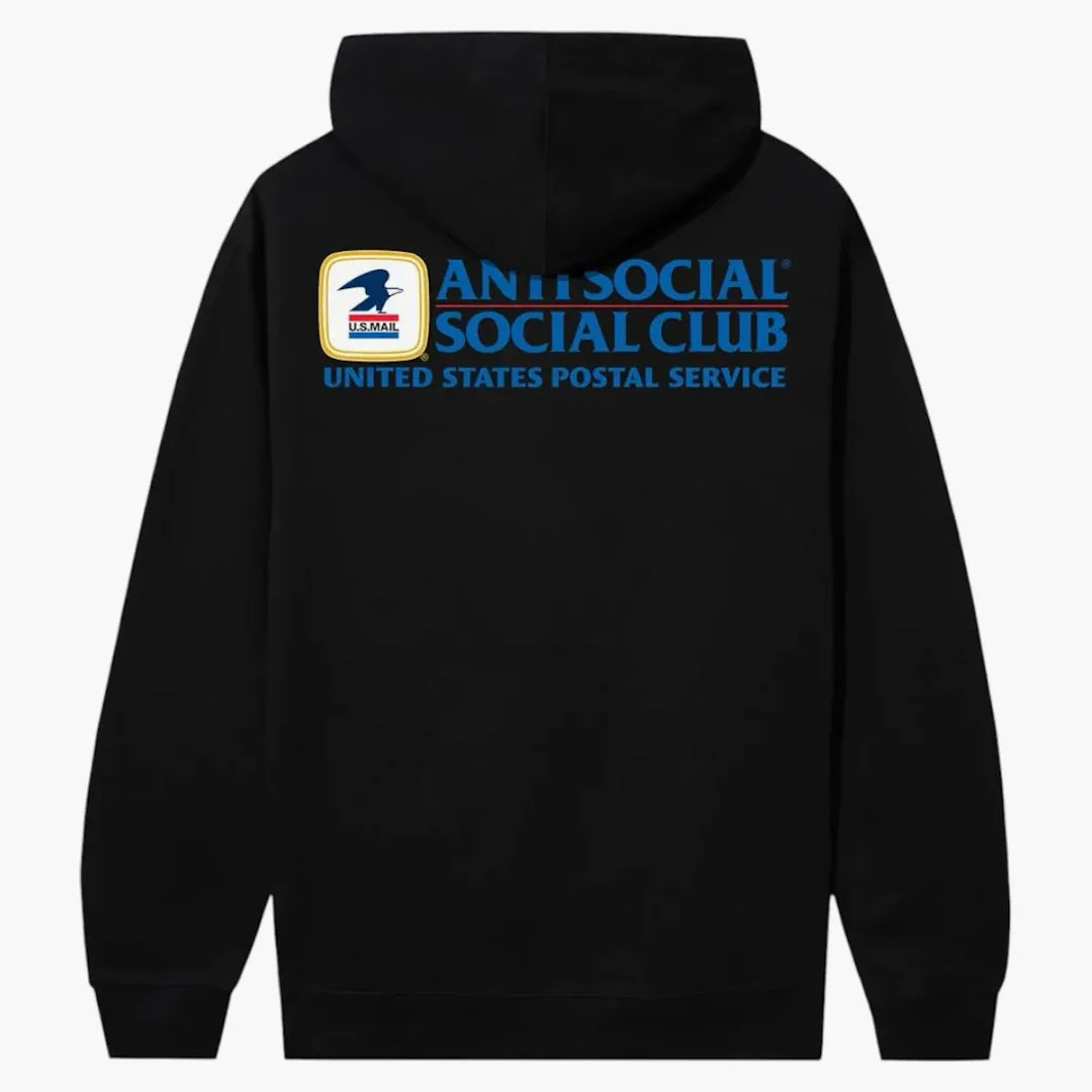Anti Social Social Club X Usps Delivery Hoodie Black - Image 2