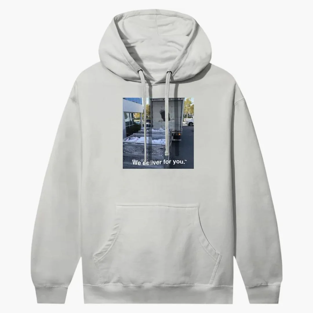 Anti Social Social Club X Usps Delivery Hoodie Smoke - Image 2