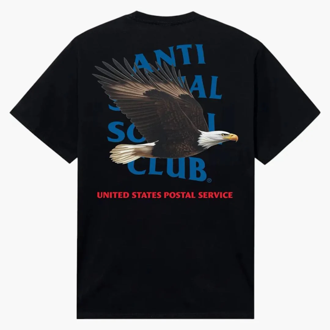 Anti Social Social Club X Usps Priority Tee Black