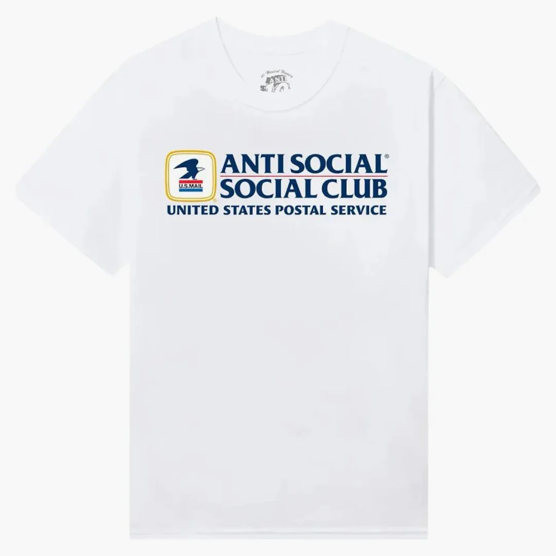 Anti Social Social Club X Usps Priority Tee White