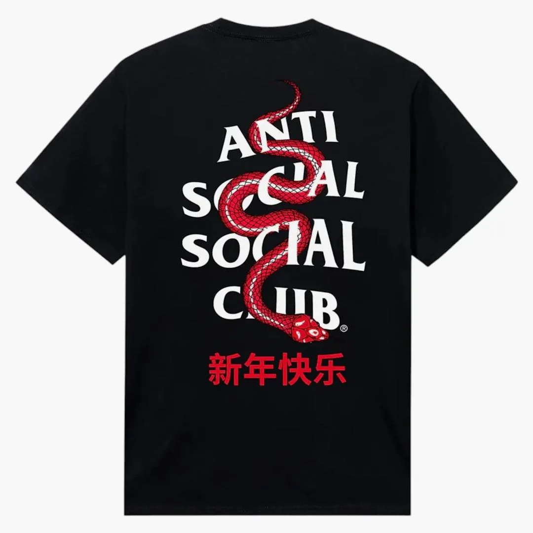 Anti Social Social Club Year Of The Snake Wisdom Tee Black - Image 2
