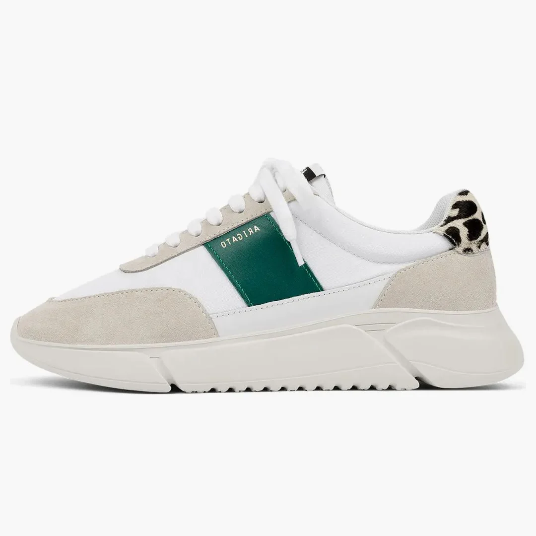 Axel Arigato Genesis Vintage Runner White Kale Green Leopard Print (women's)