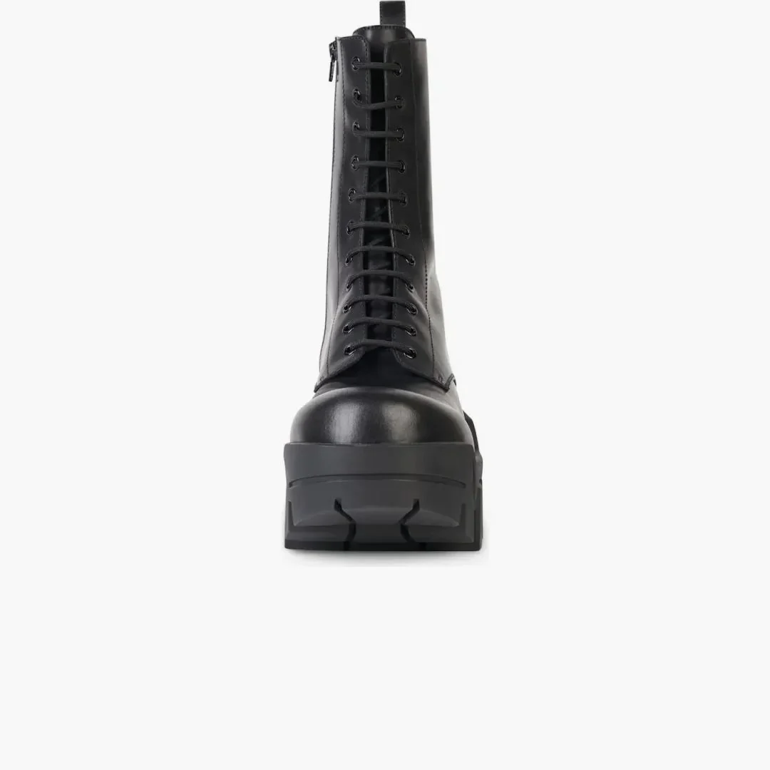 Balenciaga Bulldozer Laceup Boot Black Calfskin - Image 2