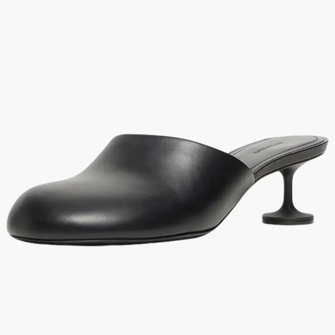 Balenciaga Lady 50mm Mule Blacker Leather